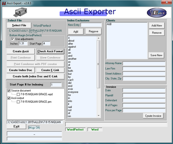 ASCII Exporter